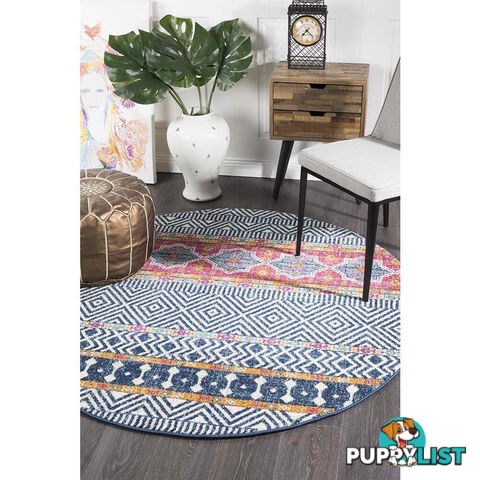 Oasis Sabrina Multi Tribal Round Rug 150X150cm  - OAS-455-MUL-150X150