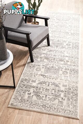 Chrome Addison Silver Runner Rug 300X80CM  - CRO-ADD-SIL-300X80