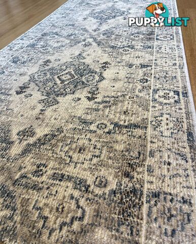 Serena Blue Grey Hallway Runner 80CM Wide 5M 