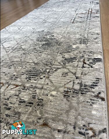 Alyssa Diamond Hallway Runner 80CM Wide 12M  - Alissa Multy Grey