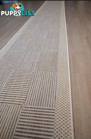 Suva Coffee Natural Squares 22 721 Hallway Runner Non Slip 11.5M  - 22 721 CN