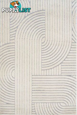 Marli Ivory light Grey Retro Rug 240x320cm  - DMARLI12417-IVOLTGRY