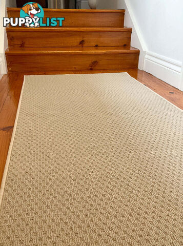 Phoenix Beige Hall Runner 80cm Wide Non Slip Backing 9.5M  - Tango-Byron-Bay