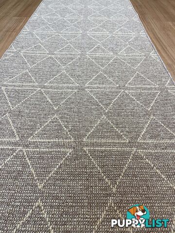 Roma Triangles Mocha Hallway Runner 80CM Wide 9M 