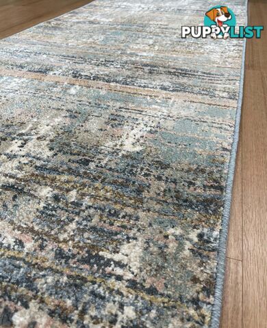 Beaufort Beige Blue Hallway Runner 80CM Wide 12M  - Beaufort Beige Blue 1011