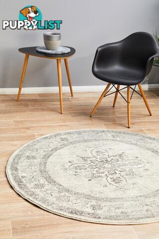 Century 977 Silver Round Rug 150X150CM  - CEN-977-SILV-150X150