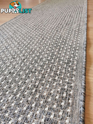 Sorrento Silver C Hallway Runner Non Slip 66CM Wide 17M  - Seaspray 3787 W71 E