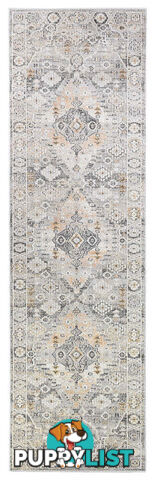 Serena Grey Mustard Hallway Runner Rug 80x150CM  - MARA-0320C-CREAM-80X150