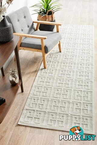 York Brenda Natural White Runner Rug 300X80CM  - YRK-BREN-WHT-300X80