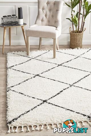 Saffron 22 White Rug 400X80CM  - SAF-22-WHT-400X80