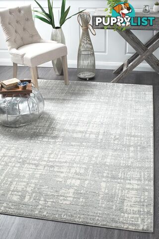 Mirage Ashley Abstract Modern Silver Grey Rug 230X160CM  - MIR-354-SIL-230X160