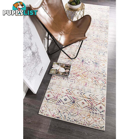 Oasis Ismail Multi Grey Rustic Runner Rug 400X80cm  - OAS-456-MULT-400X80