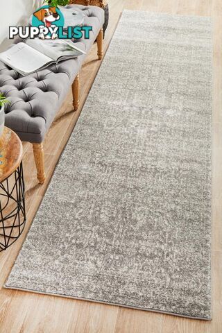 Evoke Homage Grey Transitional Runner Rug 400X80CM  - EVO-256-GREY-400X80