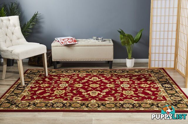 Classic Rug Red with Black Border 330x240cm  - SYD-1-RB-330X240