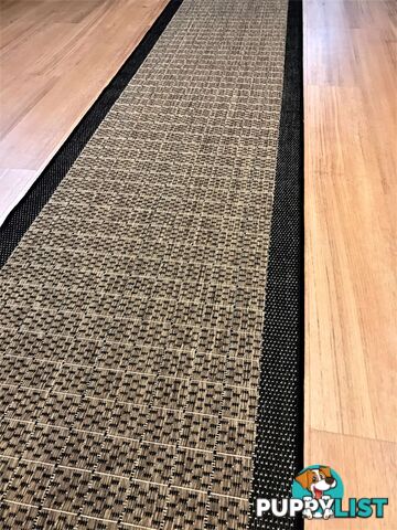 Suva Coffee Black 405 121 Hallway Runner Non Slip 15.5M  - 405-121