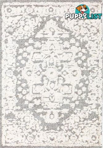 Boho 7739 White Light Grey Rug 160 x 230  - SHOP-BCARVAN7739-WHTGRY