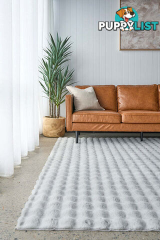 Bubble Silver - Machine Washable Rug 160X100CM  - BUB-SILVER-160X100