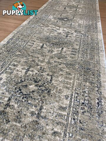 Tavarnelle Cream Grey Hallway Runner 80CM Wide 4.5M  - Tavarnelle 7599 Cream