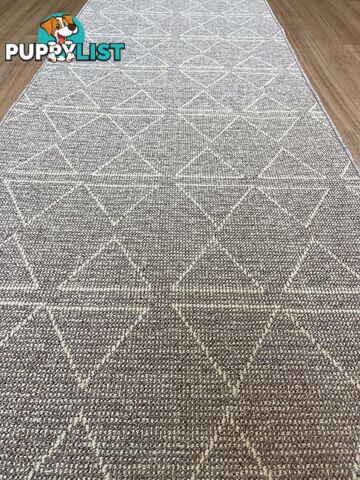 Roma Triangles Mocha Hallway Runner 80CM Wide 4M 