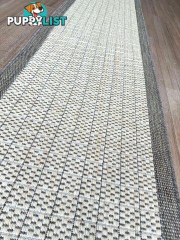 Suva Flat Woven Natural Cream 405 712 Hallway Runner Non Slip 13.5M  - 405-712