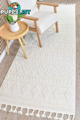 Mia Diamonds Cream Runner Rug 100x300cm  - MIA-A1211A-CREAM-100X300