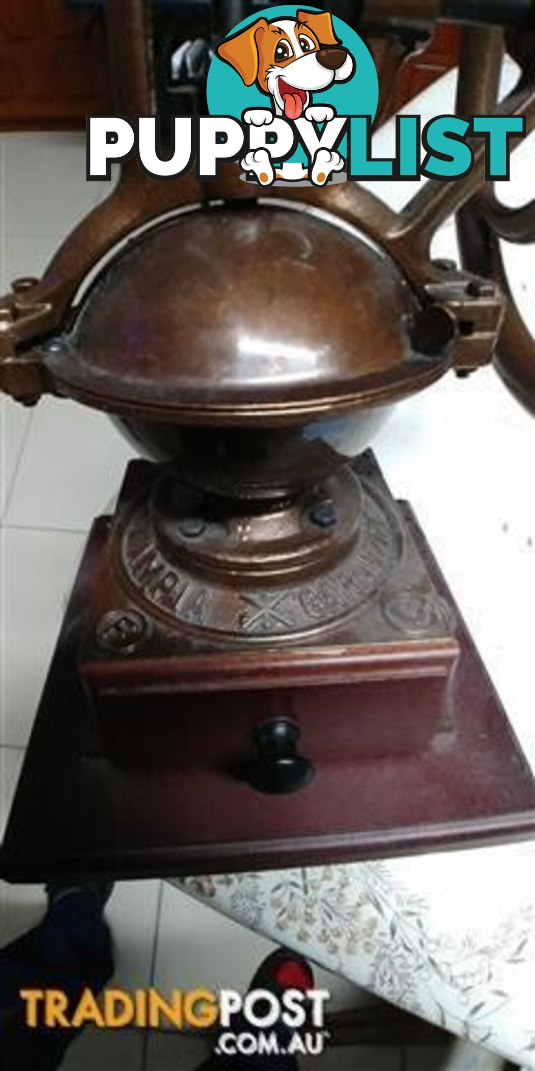 Antique coffee grinder