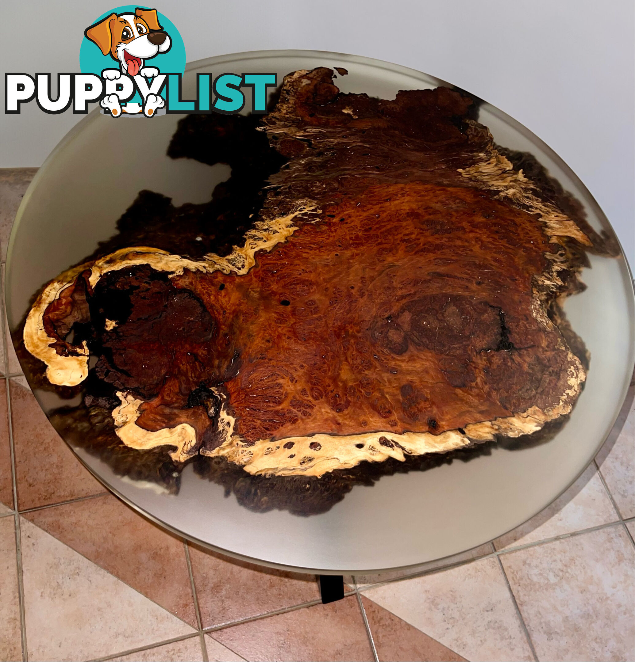 Redgum Burl Resin Table