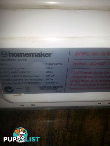 homemaker microwave for sale