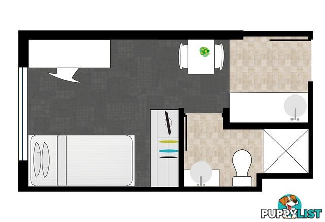 BALCONY - STUDIO SINGLE (1 PERSON) - UNILODGE ON MARGARET