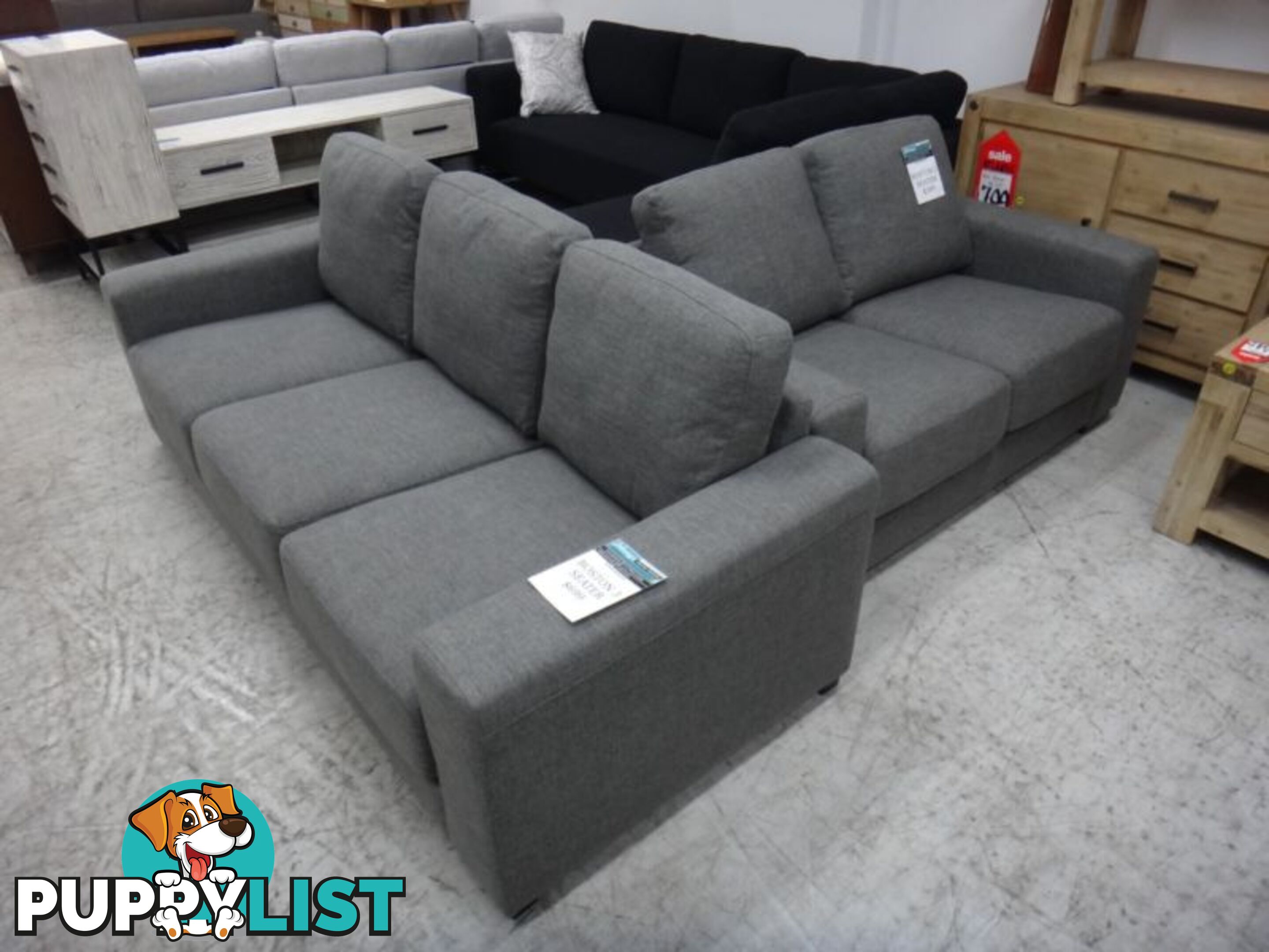 NEW BOSTON 3 & 2 SEATER SOFAS in 2 COLOURS - CLEARANCE OUTLET