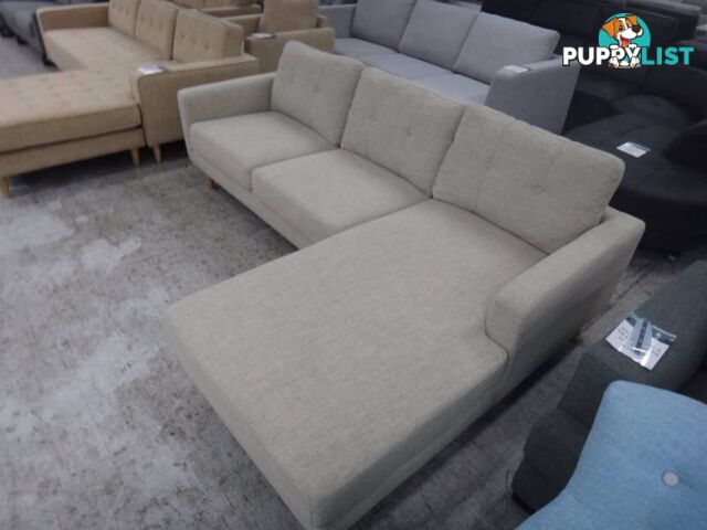 NEW STOCKTON FABRIC SOFA w/ CHAISE - DISCOUNT SHOWROOM