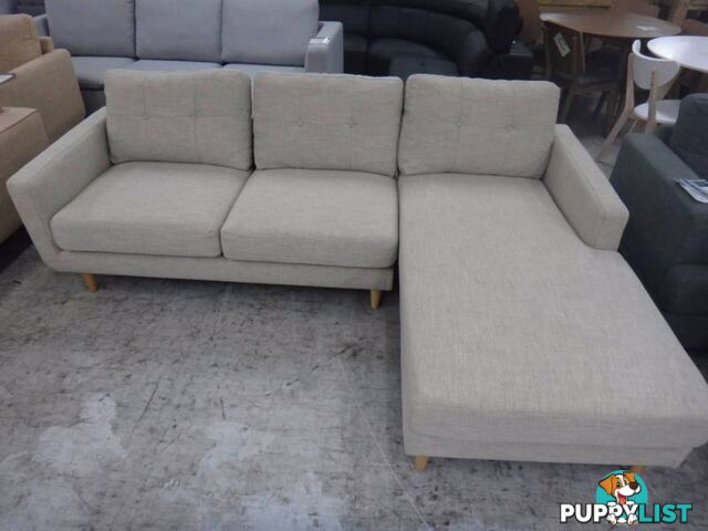 NEW STOCKTON FABRIC SOFA w/ CHAISE - DISCOUNT SHOWROOM