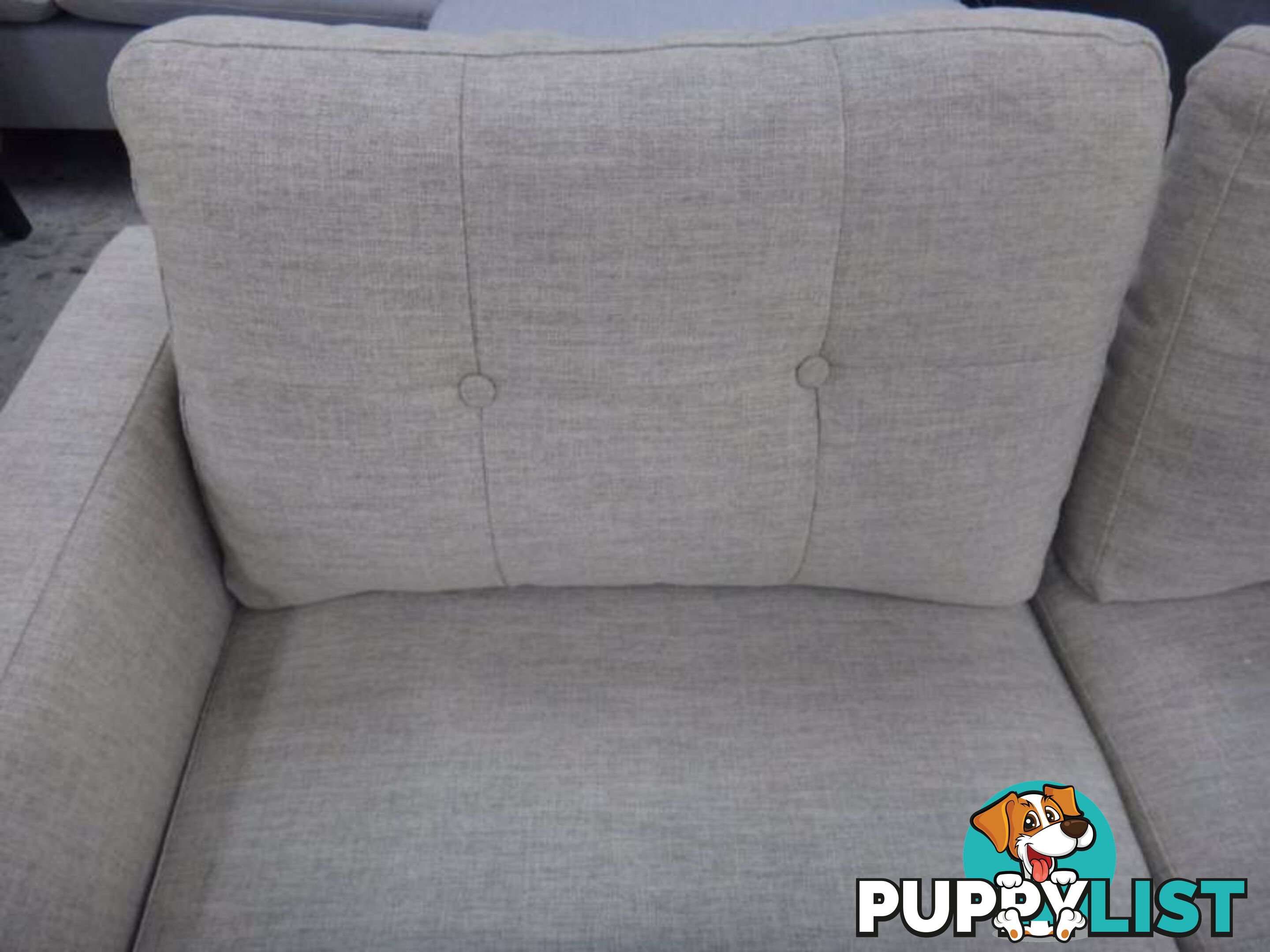 NEW STOCKTON FABRIC SOFA w/ CHAISE - DISCOUNT SHOWROOM