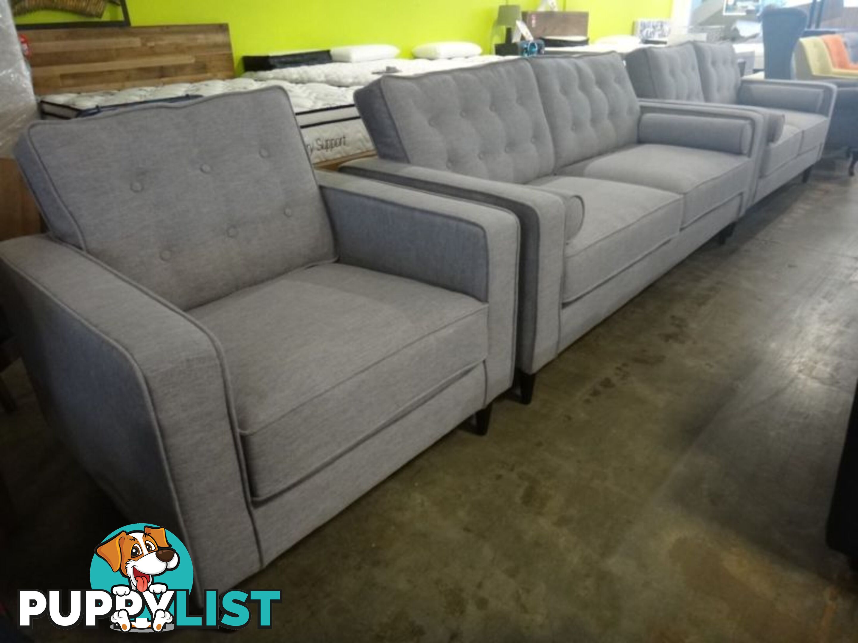 DIAMOND CITY SOFAS - 3S + 2S + AC - NEW RETRO DESIGNS 2 COLOURS