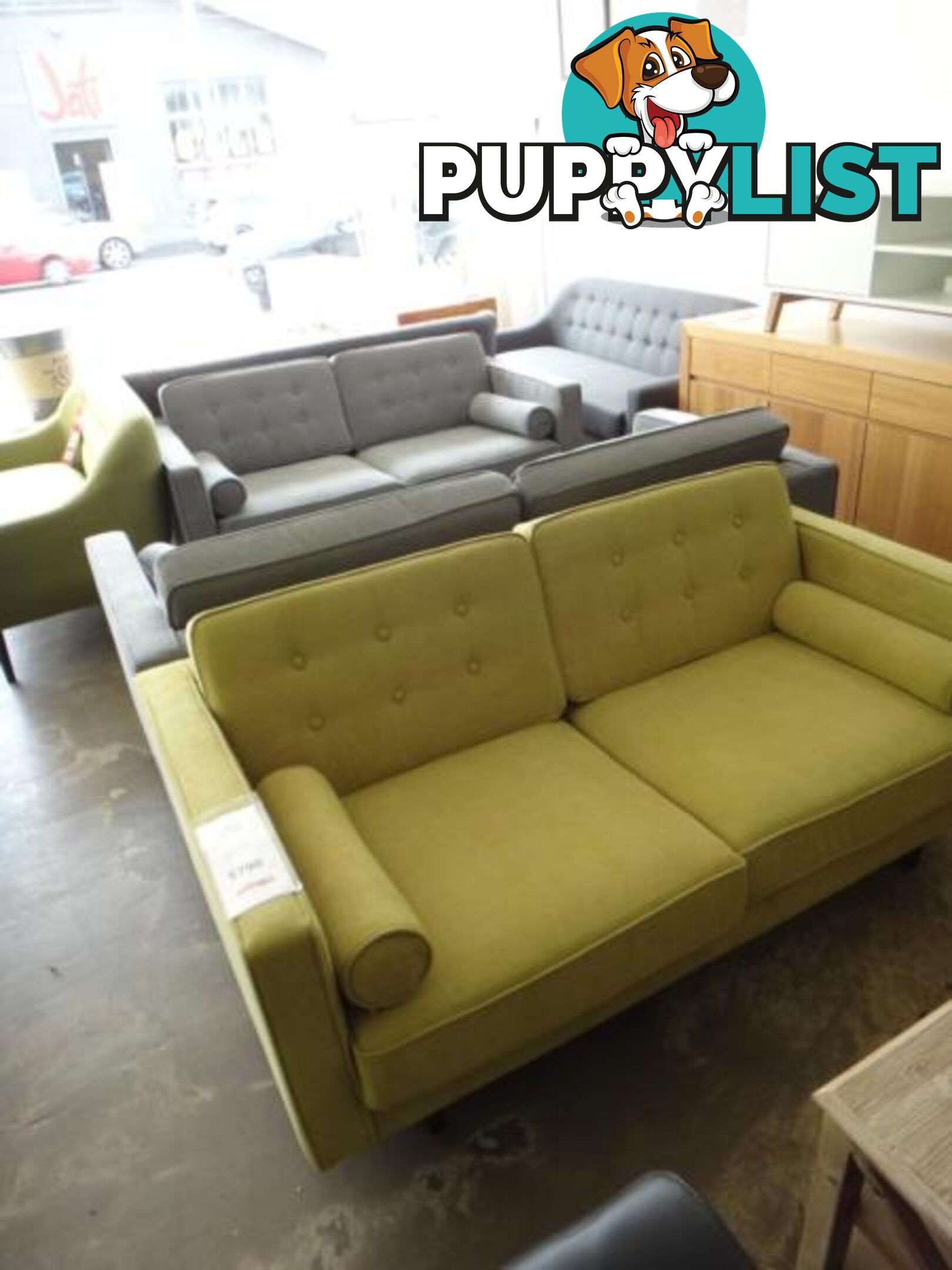 NEW RETRO SOFAS - FURNITURE DISCOUNT WAREHOUSE. $500