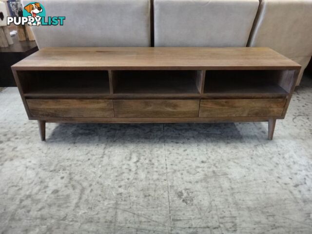 NEW RETRO TV UNIT LOWLINE ETU - SOLID MANGO WOOD