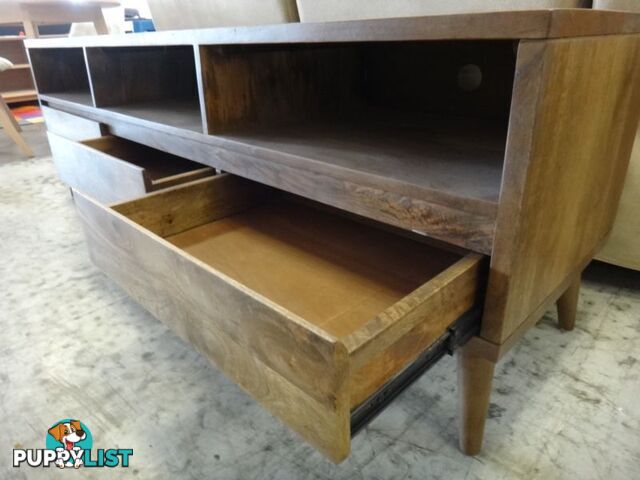 NEW RETRO TV UNIT LOWLINE ETU - SOLID MANGO WOOD