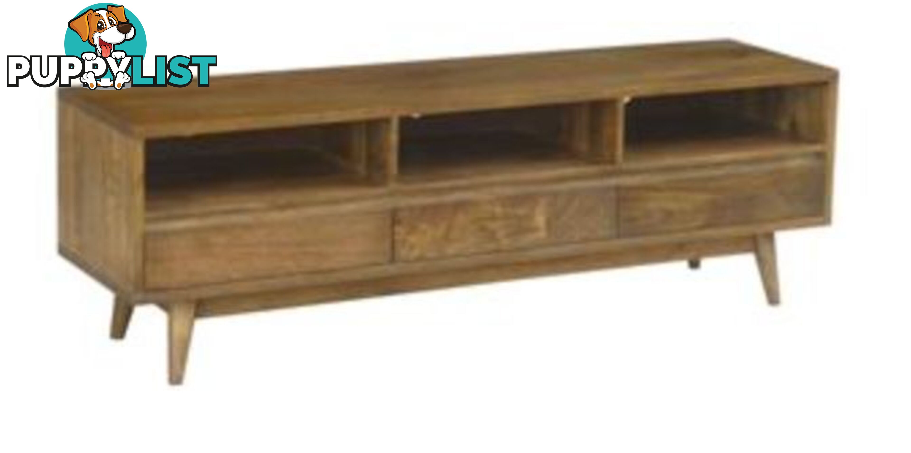 NEW RETRO TV UNIT LOWLINE ETU - SOLID MANGO WOOD