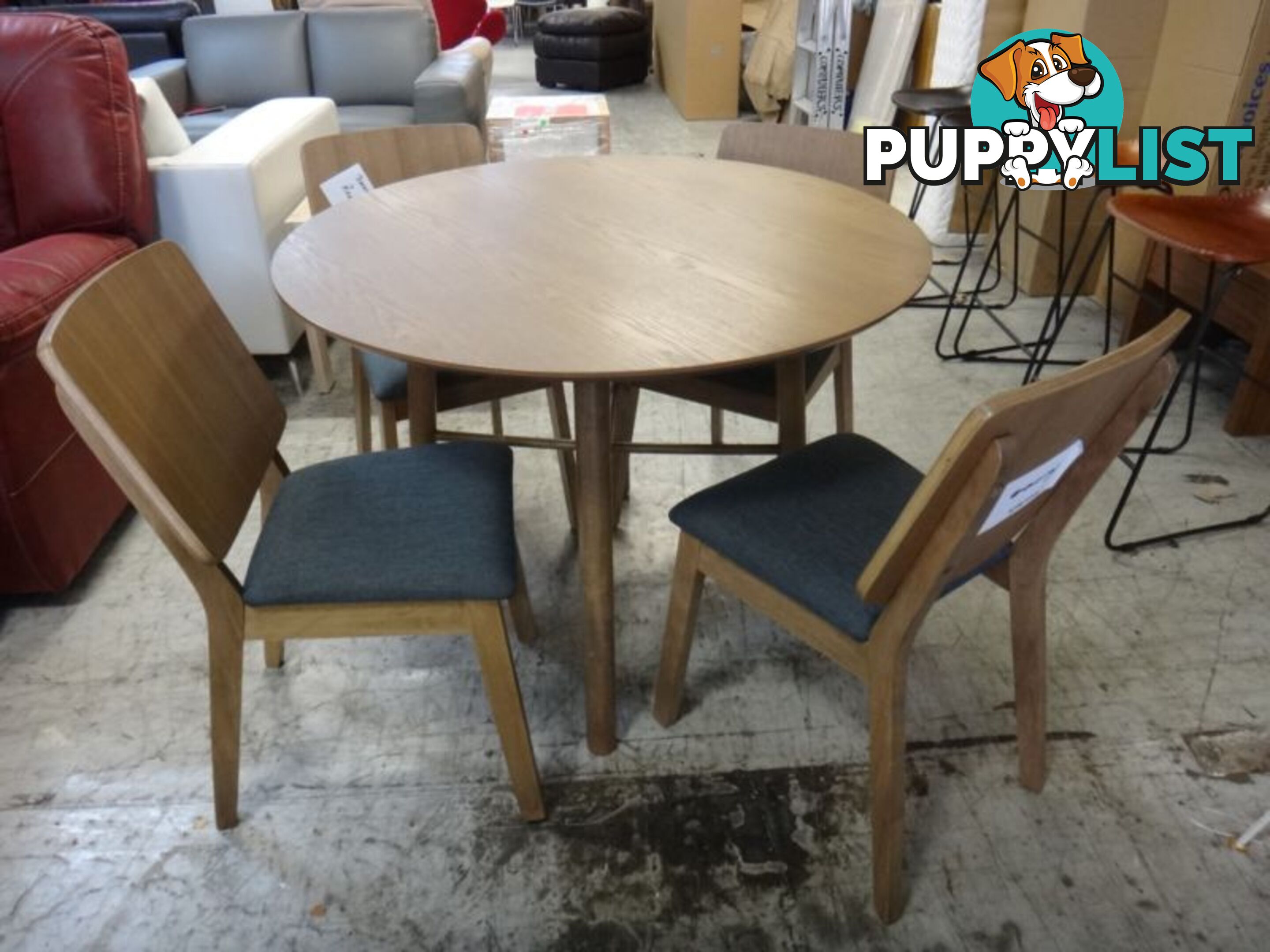 NEW DENMARK 5 PIECE DINING - DESIGNER RETRO FURNITURE SHOWROOM