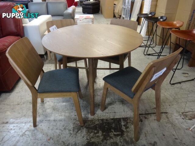 NEW DENMARK 5 PIECE DINING - DESIGNER RETRO FURNITURE SHOWROOM