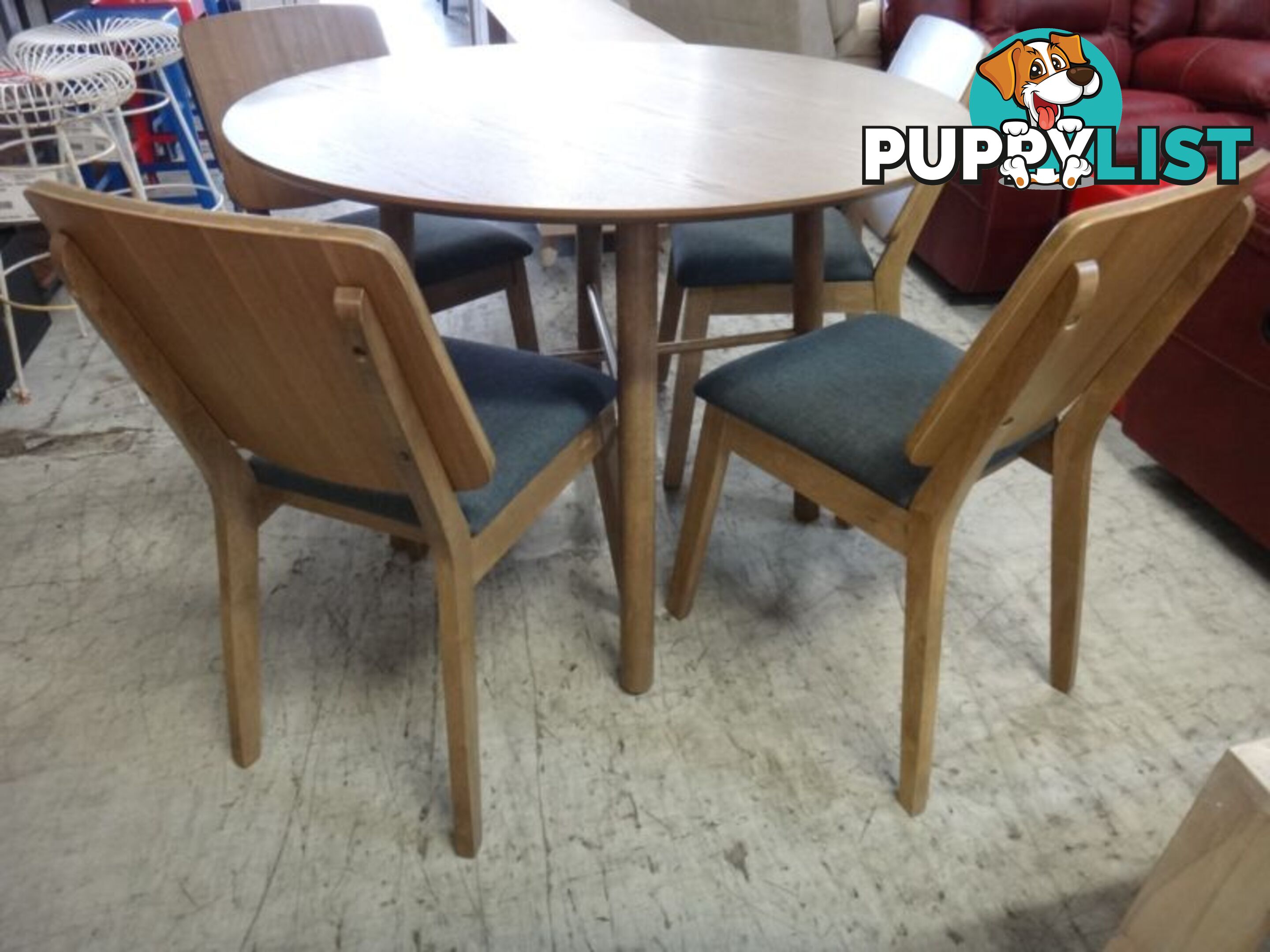 NEW DENMARK 5 PIECE DINING - DESIGNER RETRO FURNITURE SHOWROOM