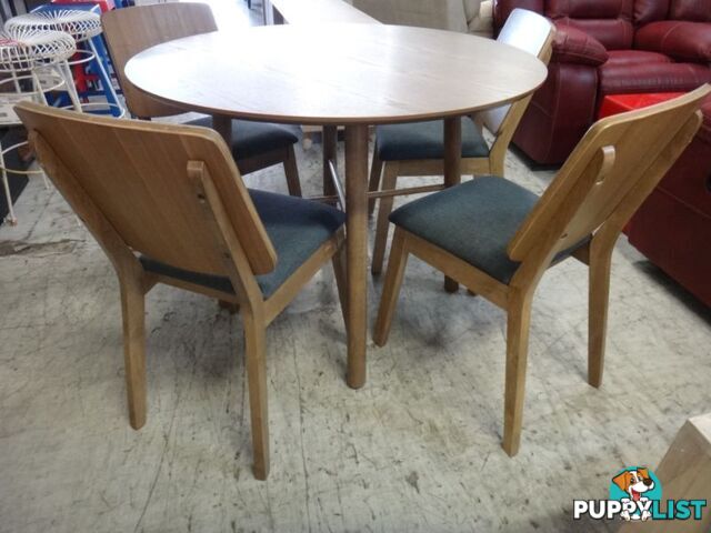 NEW DENMARK 5 PIECE DINING - DESIGNER RETRO FURNITURE SHOWROOM