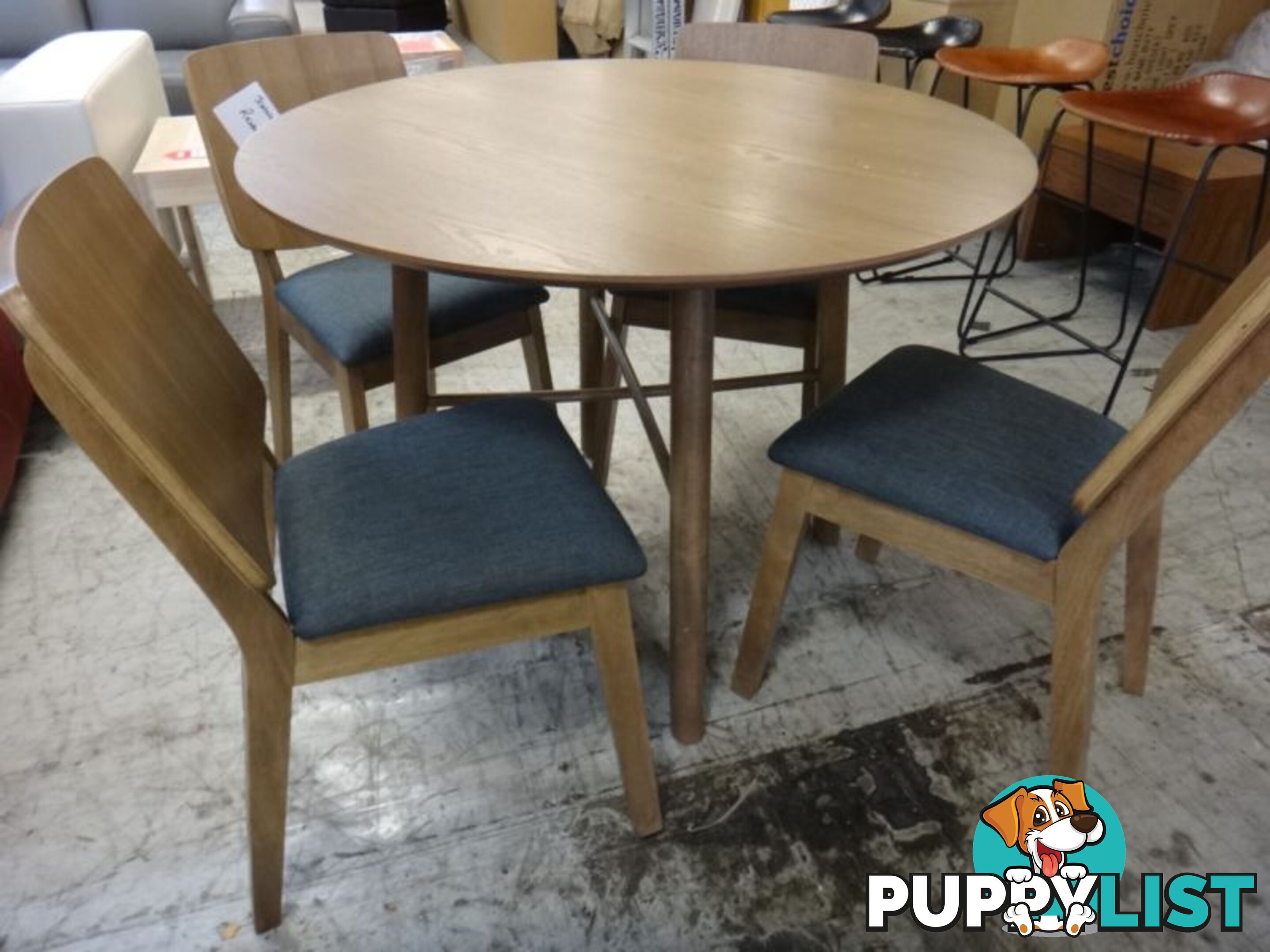 NEW DENMARK 5 PIECE DINING - DESIGNER RETRO FURNITURE SHOWROOM