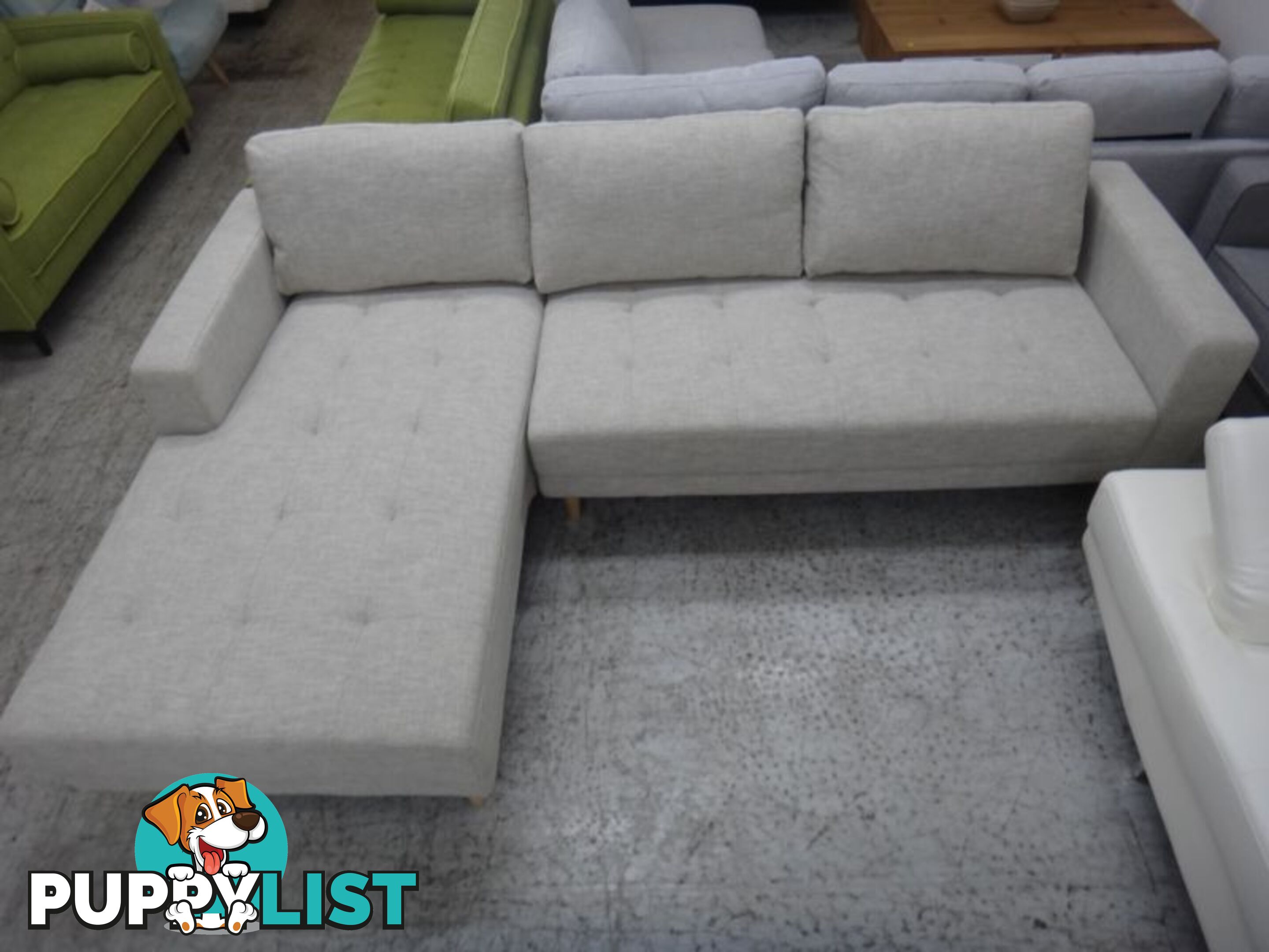 NEW CASPER 3 SEATER CHAISE - FURNITURE DISCOUNT SHOWROOM