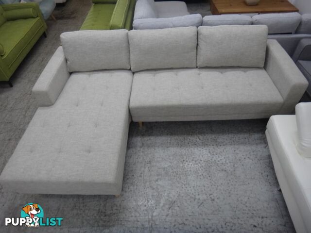 NEW CASPER 3 SEATER CHAISE - FURNITURE DISCOUNT SHOWROOM