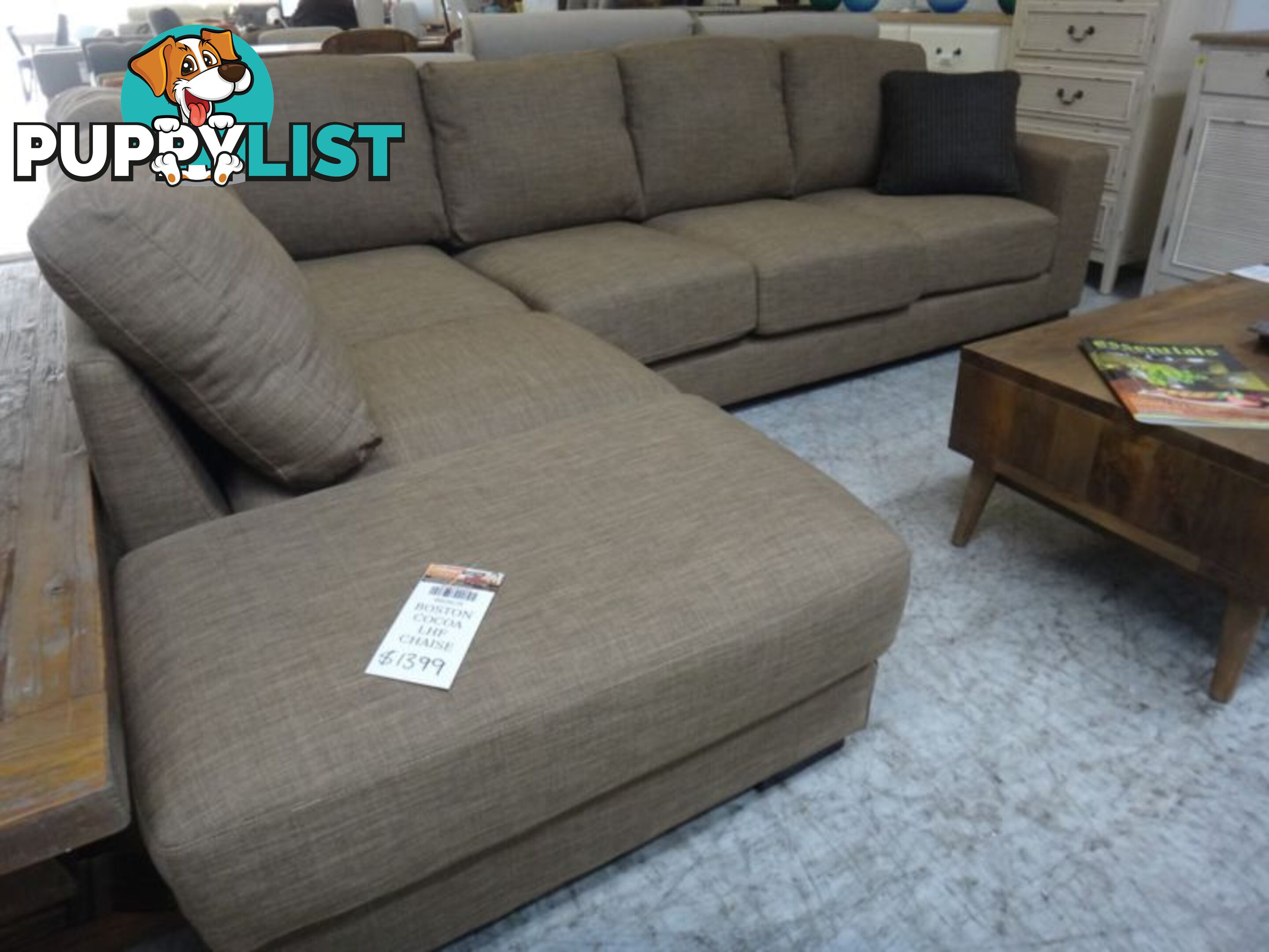 NEW BOSTON CORNER SOFA - COCOA LHF and RHF AVAILABLE