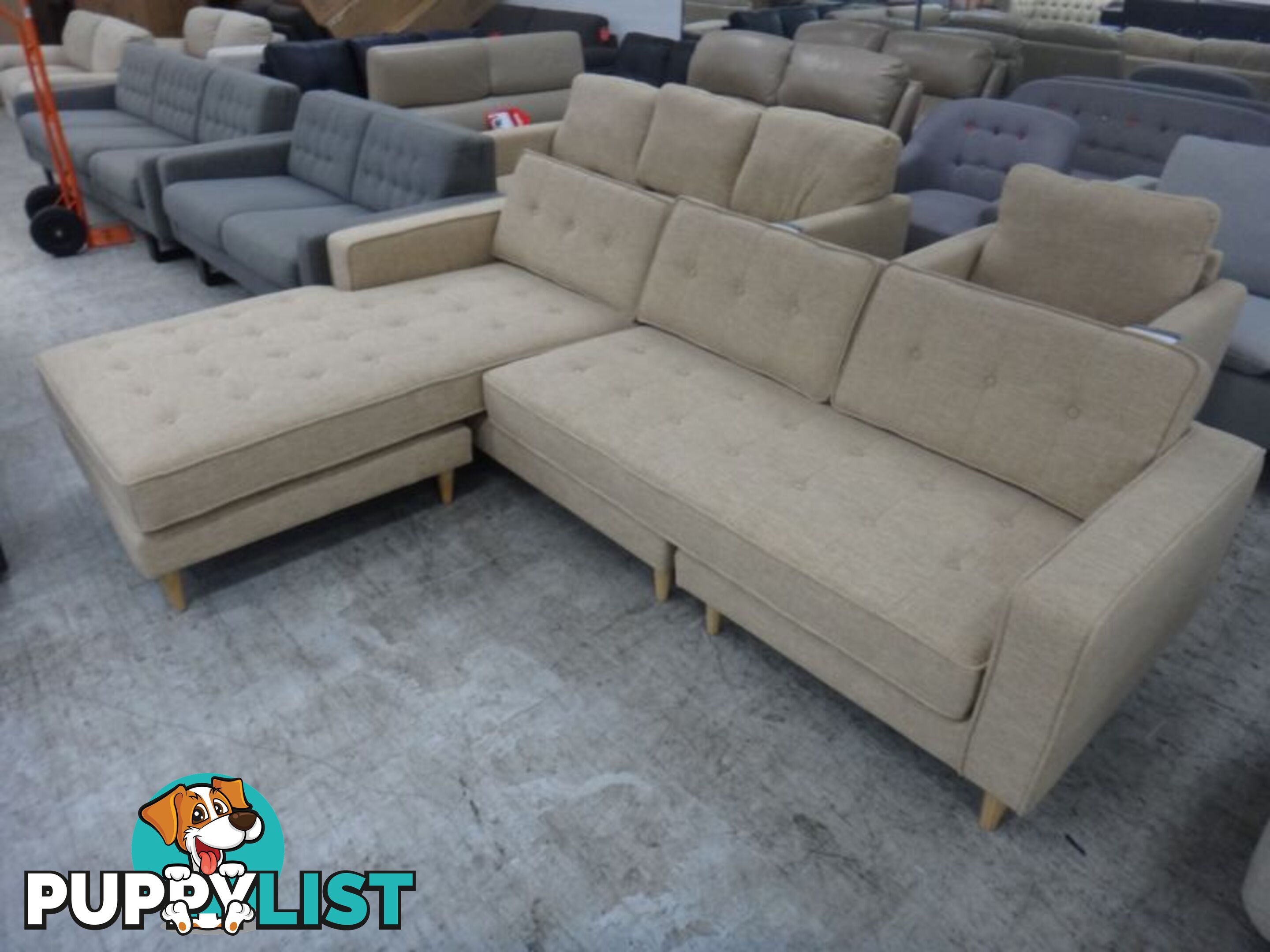 NEW ROBINSON SOFA REVERSABLE CHAISE - DISCOUNT SHOWROOM