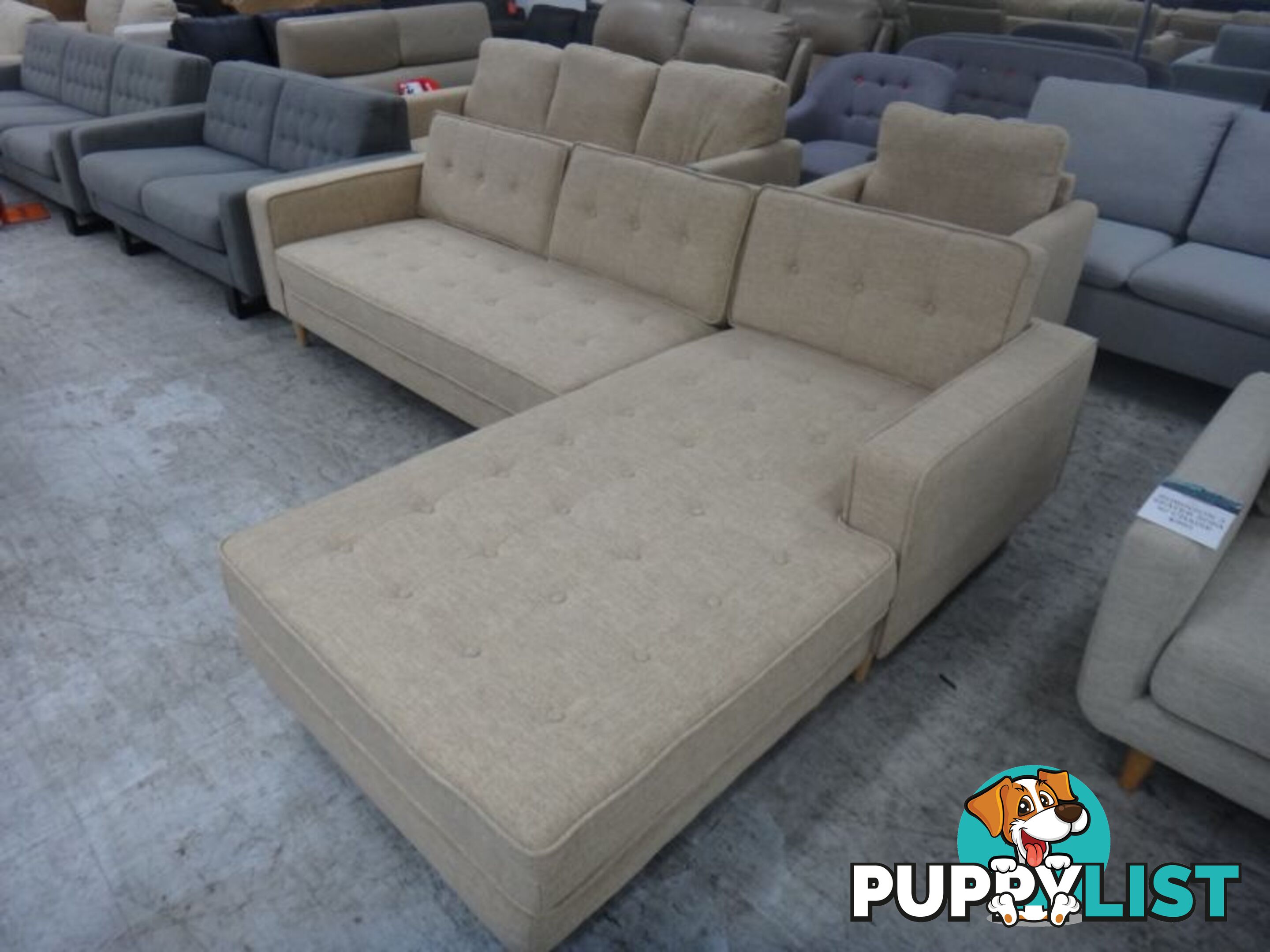 NEW ROBINSON SOFA REVERSABLE CHAISE - DISCOUNT SHOWROOM