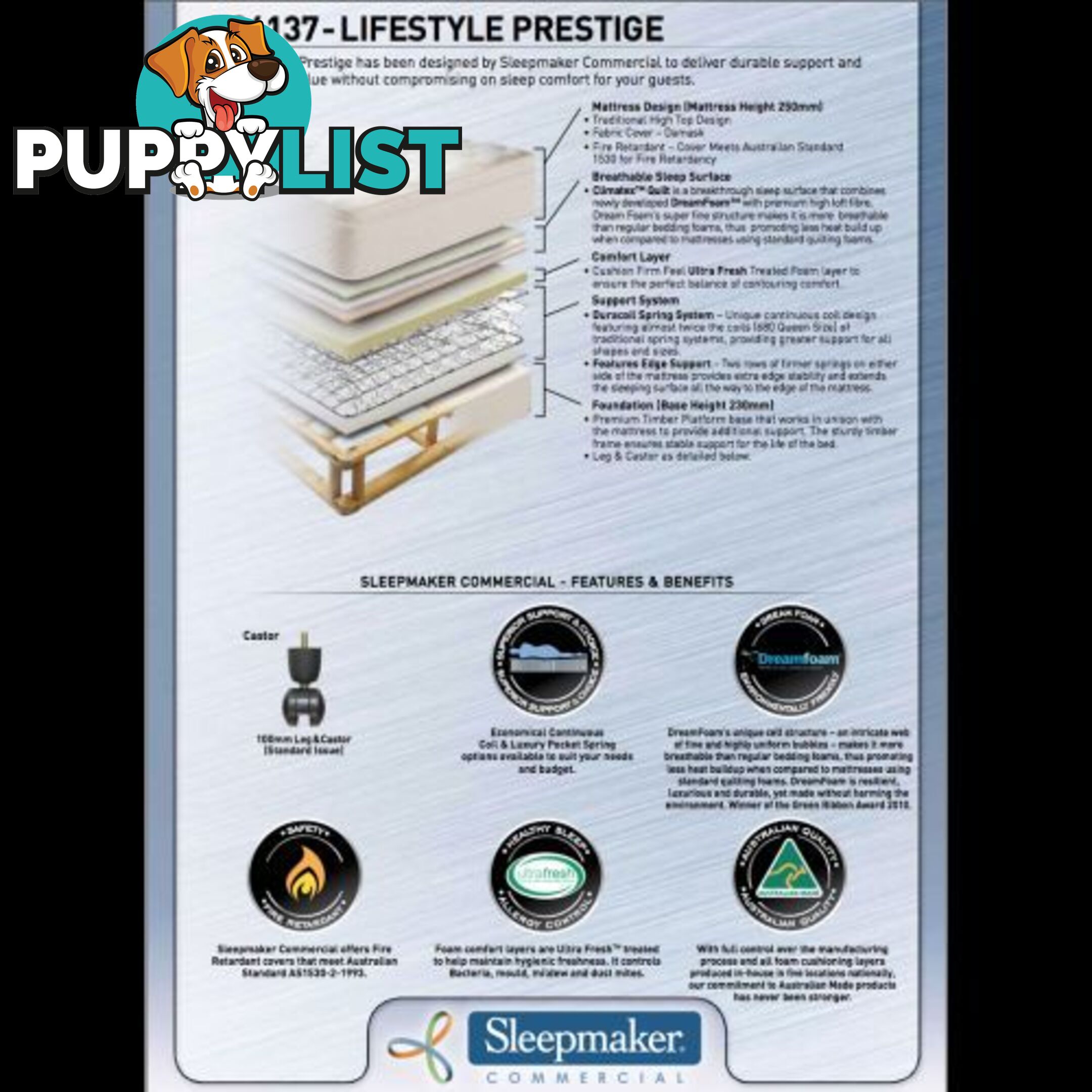 SLEEPMAKER LIFESTYLE PRESTIGE MATTRESSES - DISCOUNT PRICES!