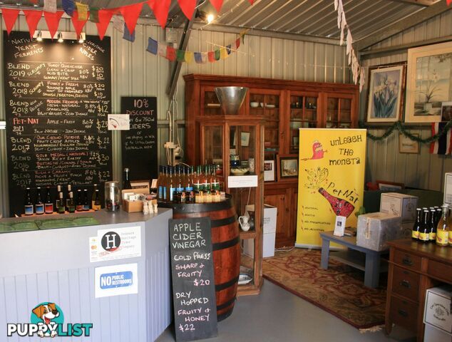 The Denmark Heritage Cider Company 218 Glenrowan Road Scotsdale WA 6333